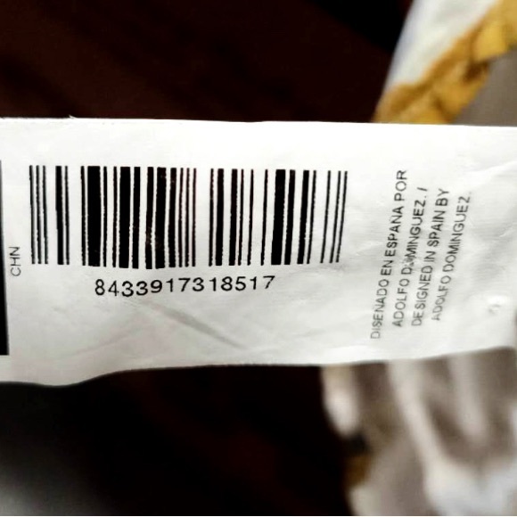 Adolfo Dominguez Geometric Midi Dress Geometric Colorblock White and Gold EU 38 - Picture 11 of 11